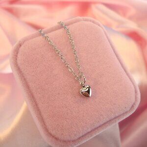 Silver Petite Heart Pendant Necklace